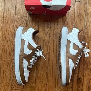 Nike Women’s White and Brown Sneakers